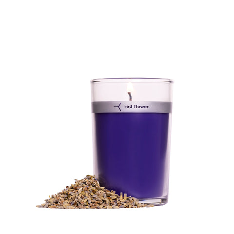 french lavender petal topped candle