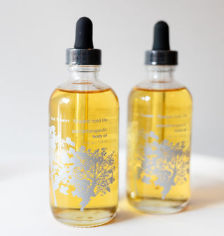 amber wood aromatherapeutic body oil