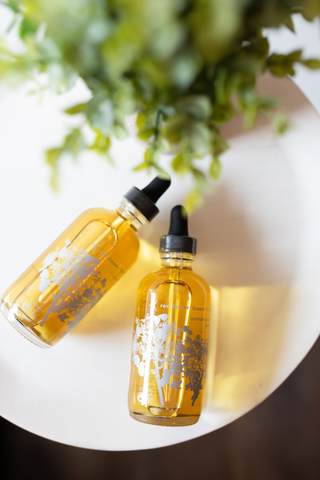 amber wood aromatherapeutic body oil